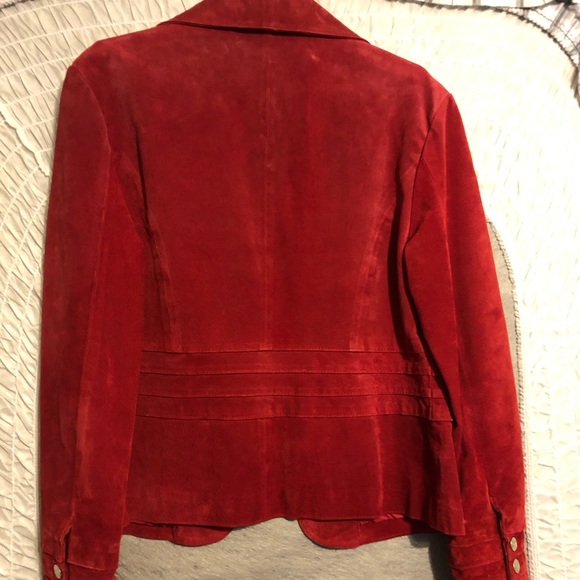 Women’s red suede jacket Size S - Picture 4 of 4